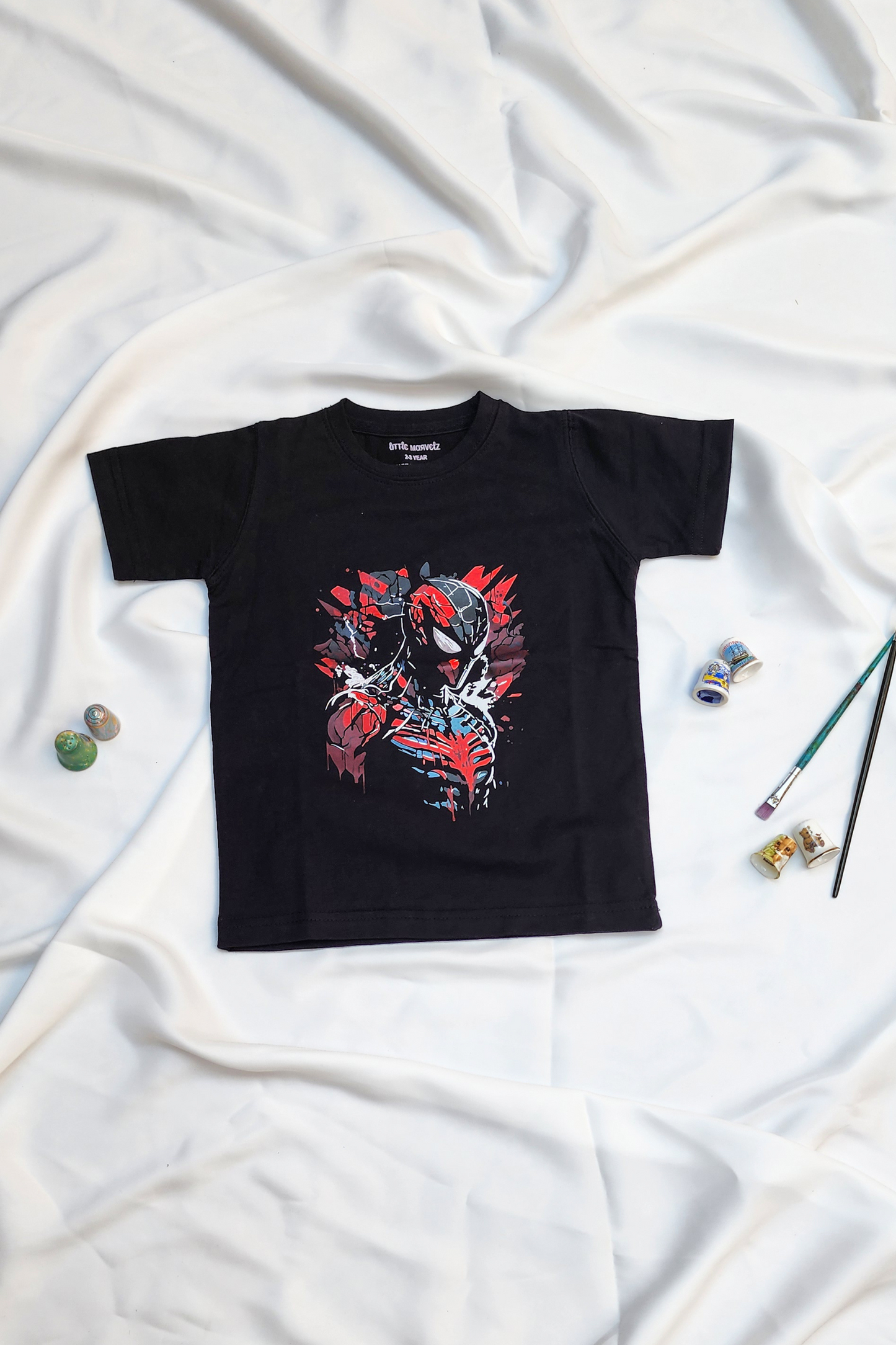 Black Kids Spider Man T shirt