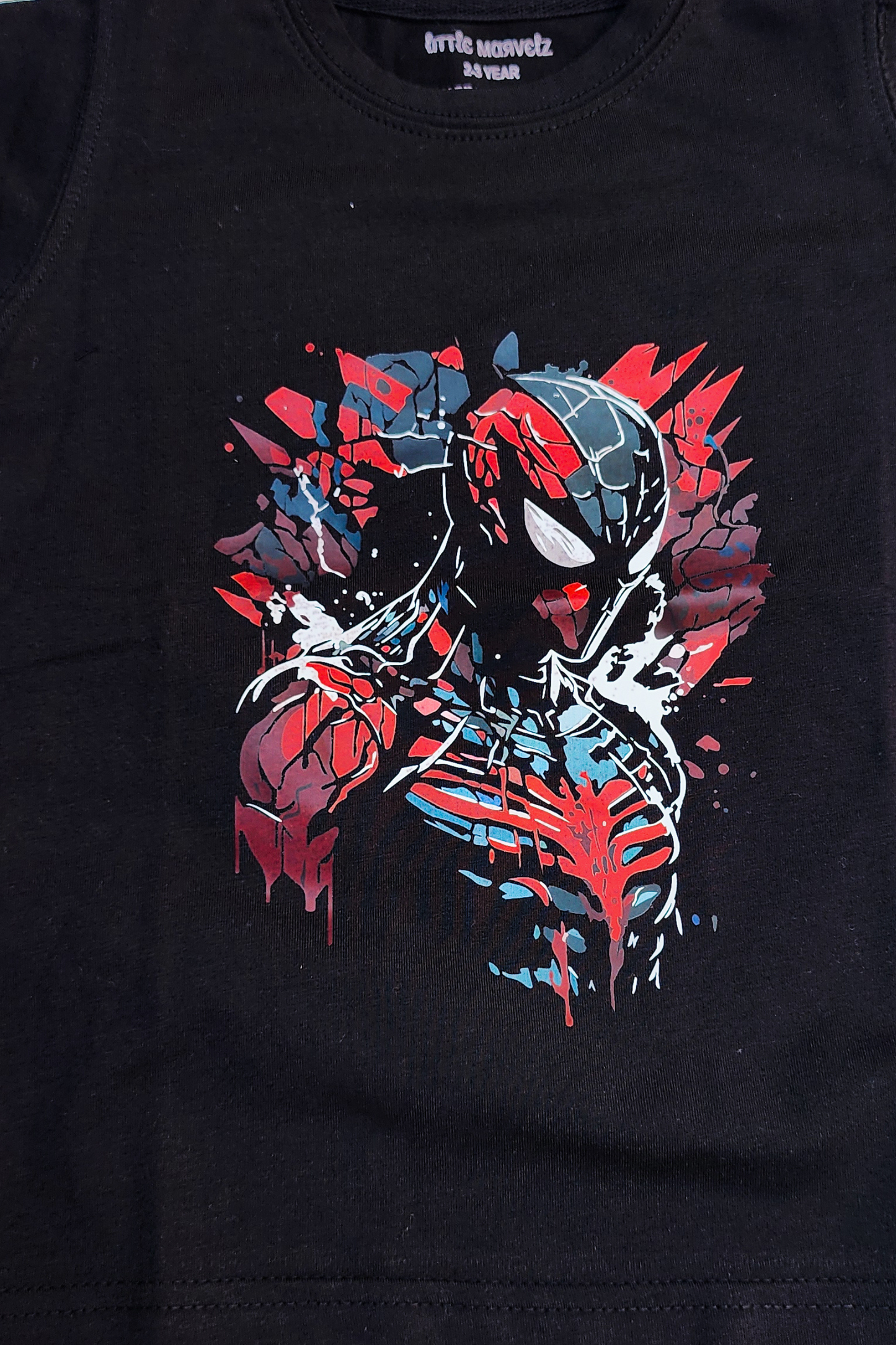 Black Kids Spider Man T shirt